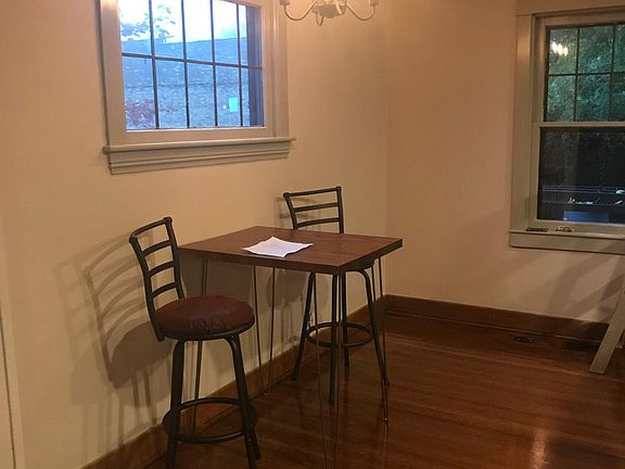 Dining room with lots of light.