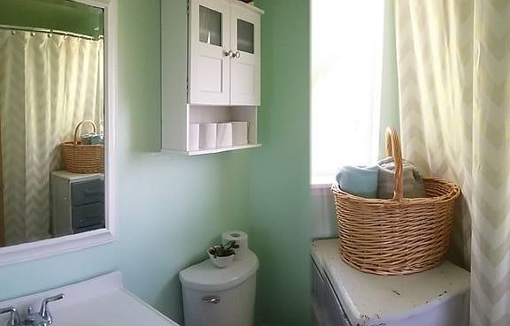 one bathroom