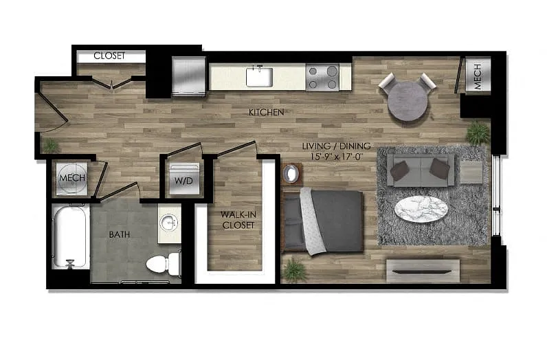 Floor plan Studio-26W