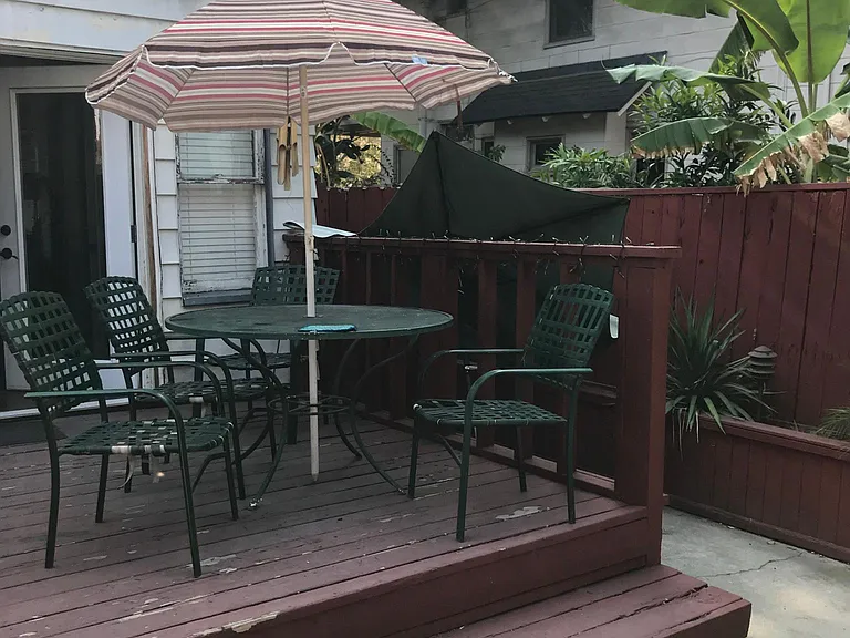 Deck in the backyard.
