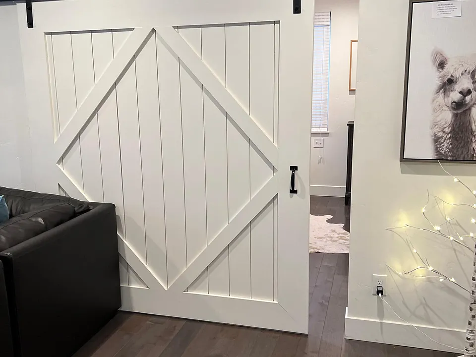 sliding door to bedroom