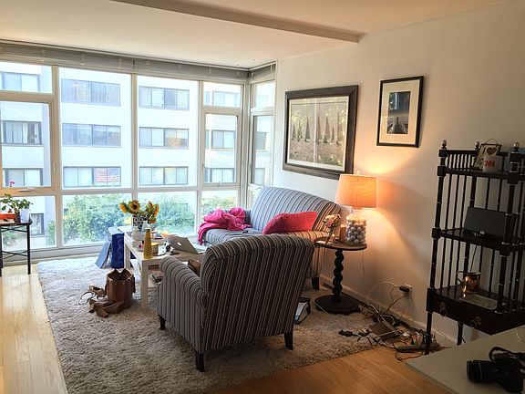 Living room views above the trees.