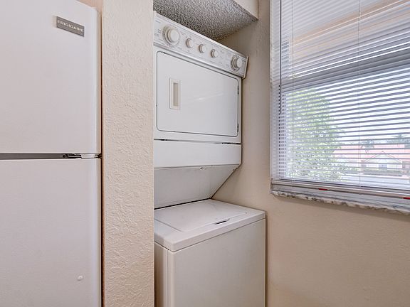 Full size washer and dryer in the unit