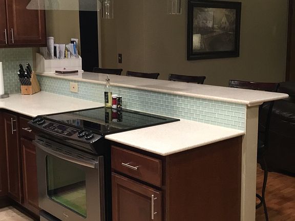 Bar open to living room