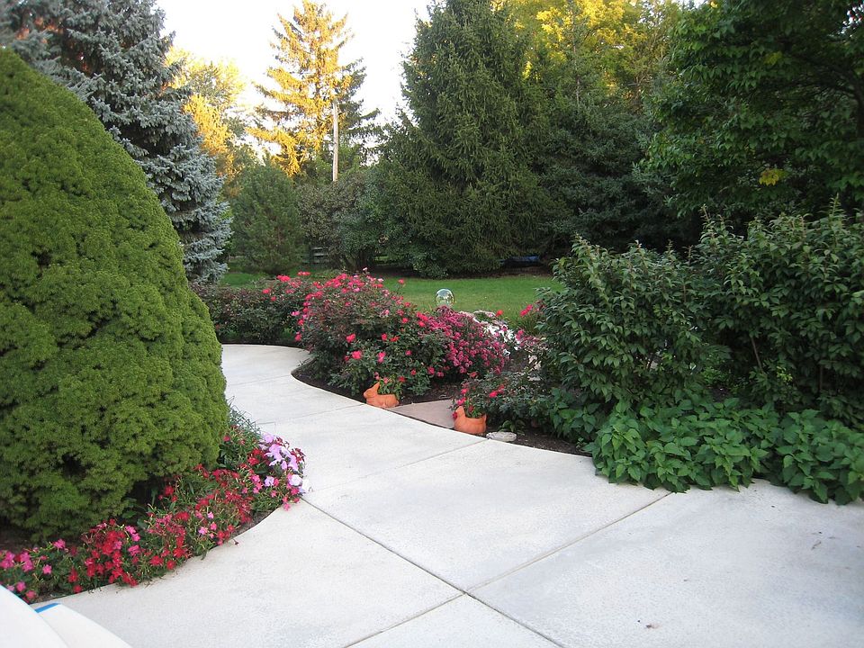 Huge Patio and Flower Garden