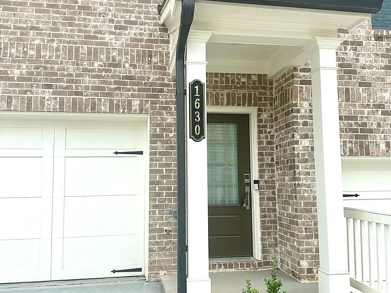Front view of the townhouse