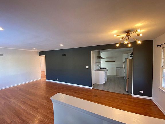 Living room and dining area