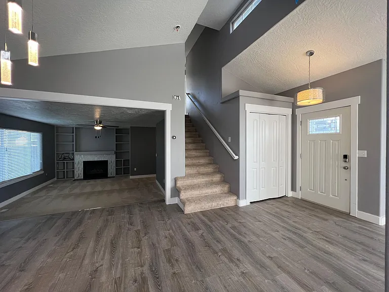 Front door and family room