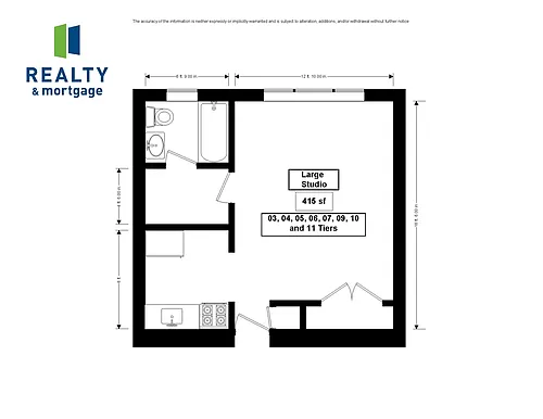 Floor plan Large Studio