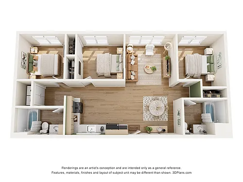 Floor plan Three Bedroom