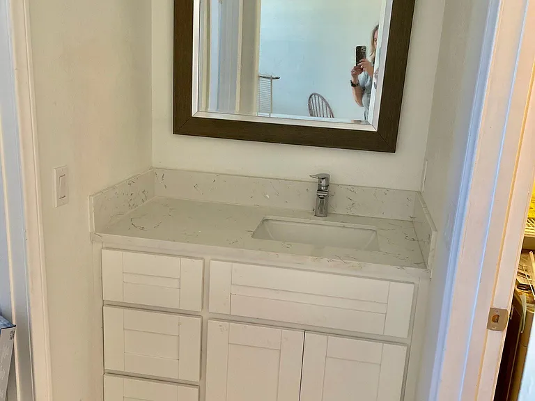 Sink area. All Brand new sperate from shower and toilet