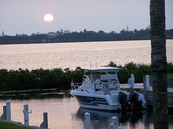 Boatslip, boat, sunset