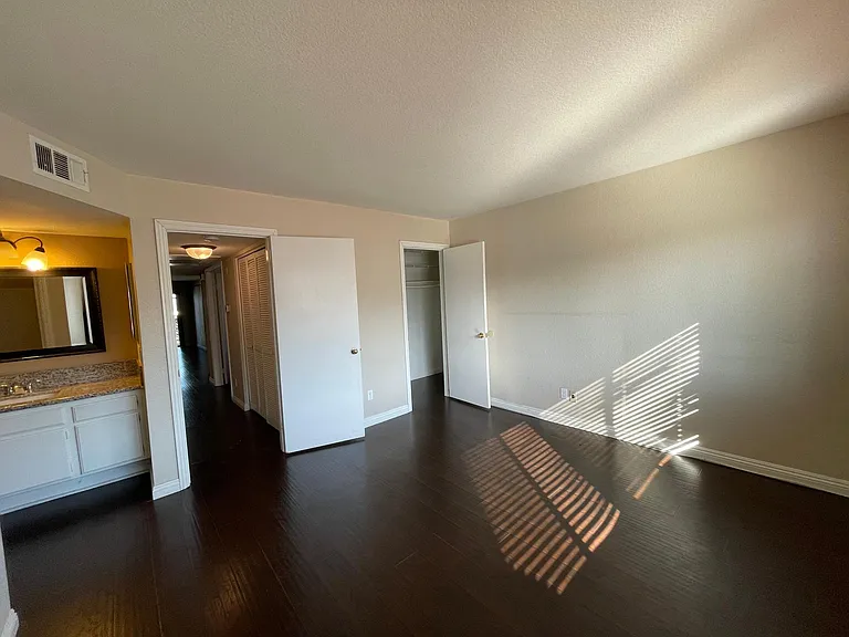 Master bedroom with walk in closet