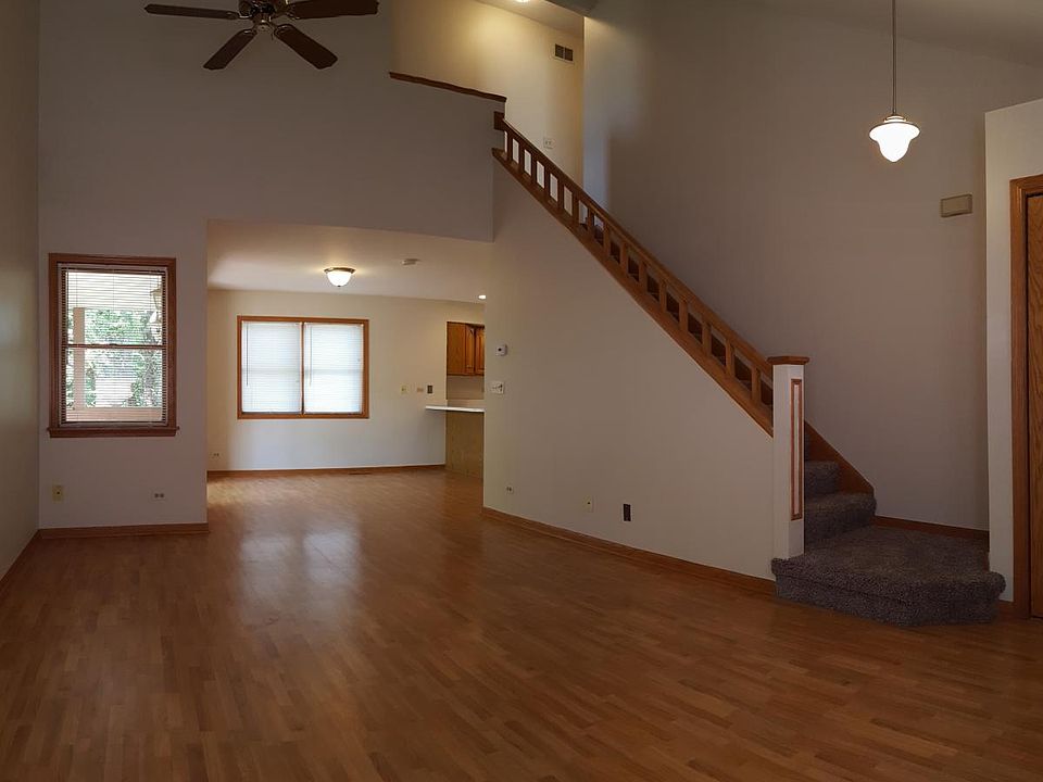 Cathedral ceilings in living room