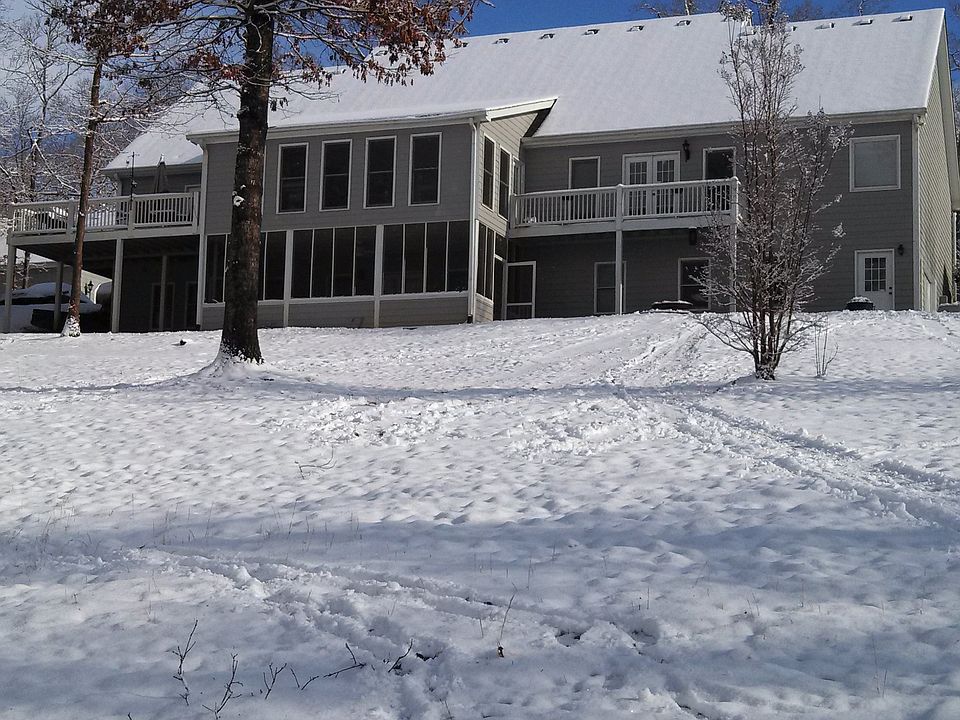 View from lake to back house
