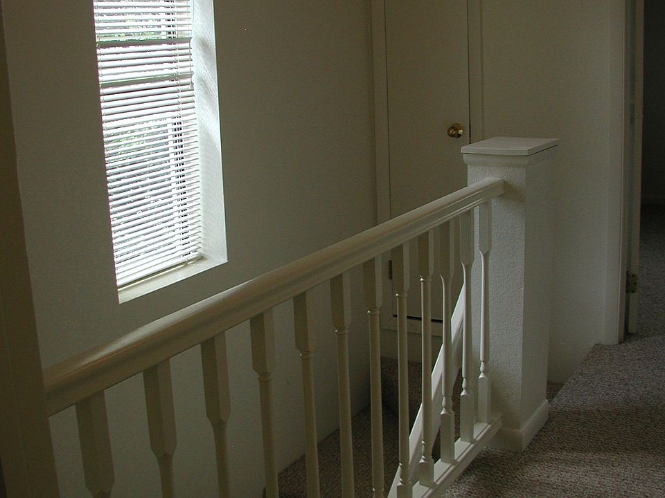 Stairs and linen closet