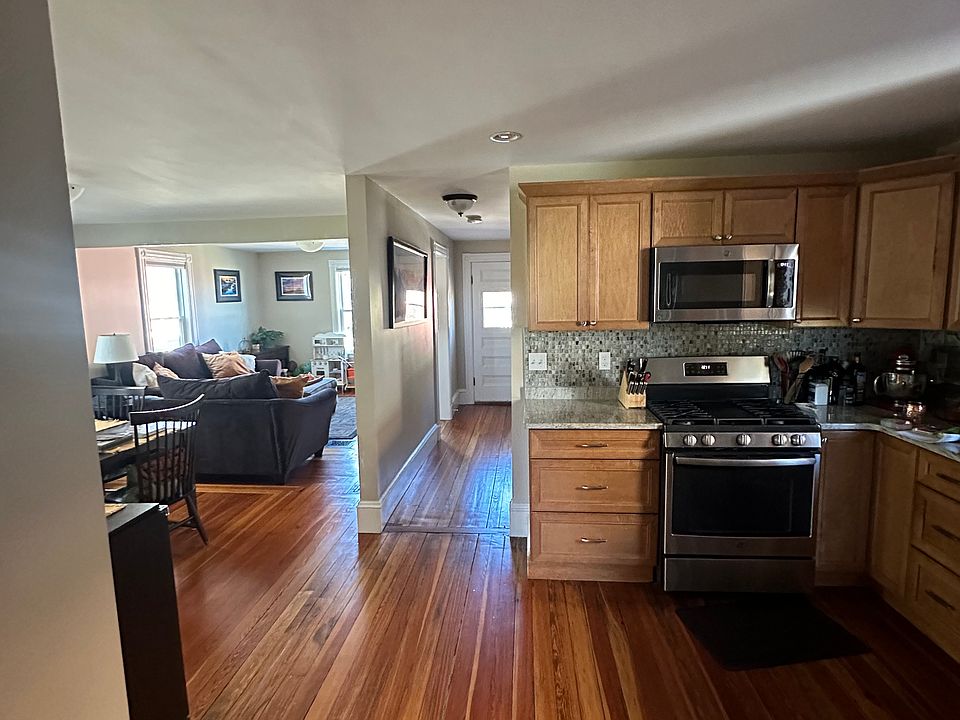 View of the open kitchen and second floor space.