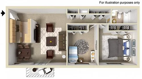 Floor plan Two Bedroom