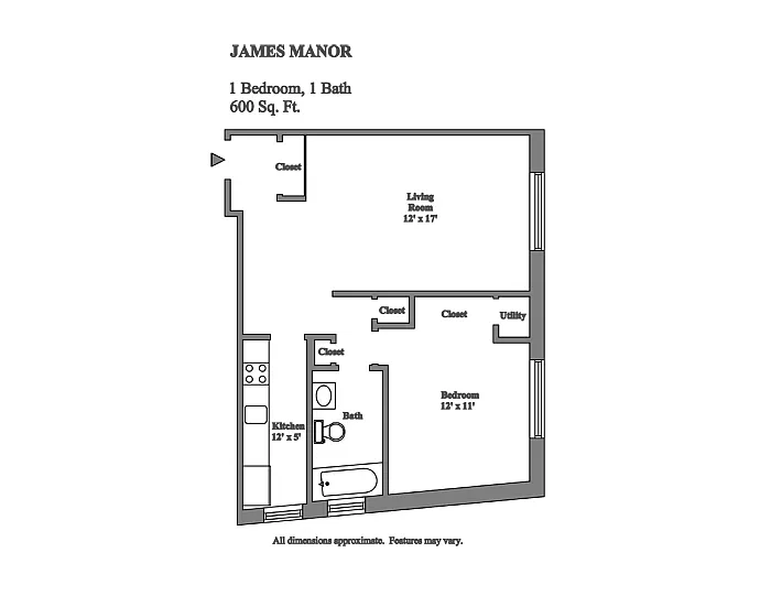 Floor plan 1 Bedroom