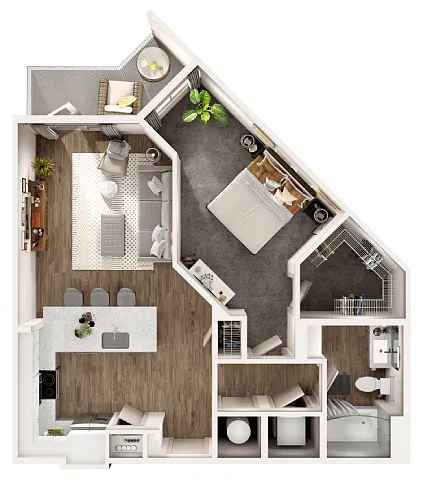 Floor plan One-Bedroom Apartment (A3)