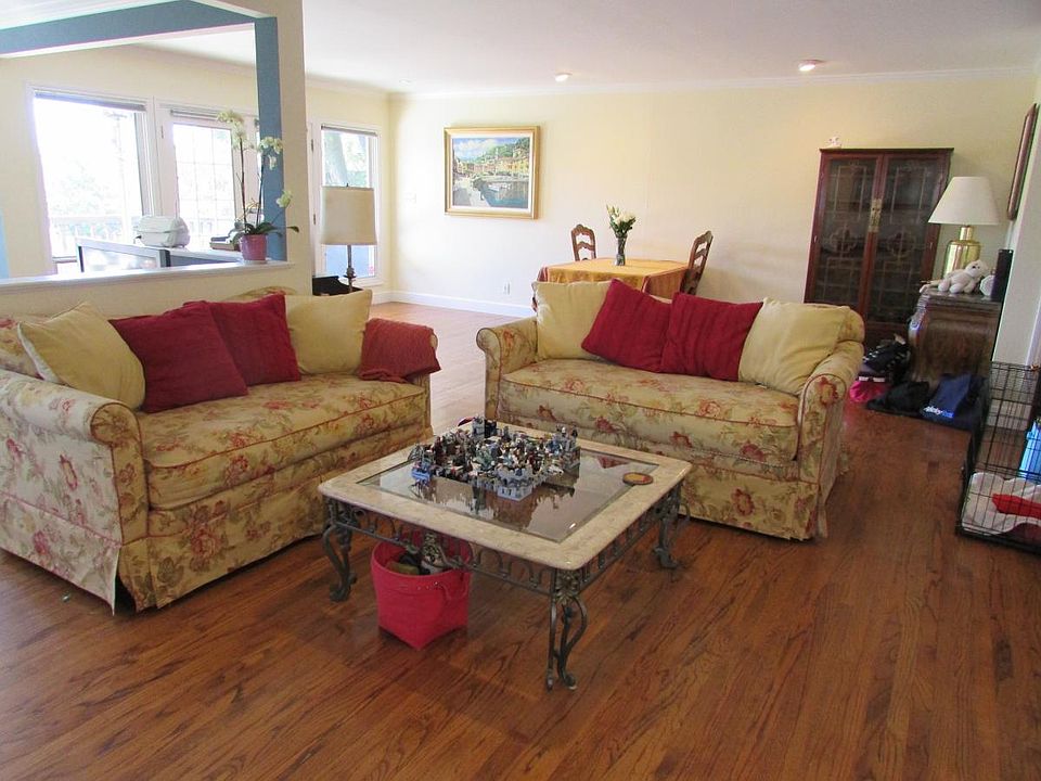 "great room" next to wood burning stove