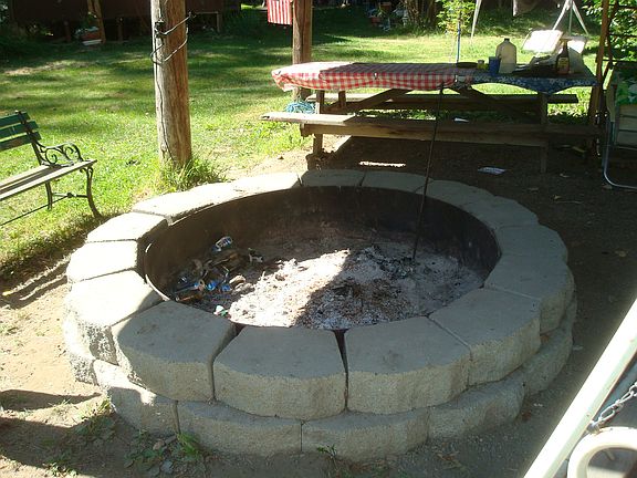 Fire Pit in Gazebo