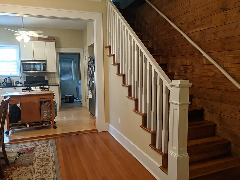 kitchen/dining room and staircase