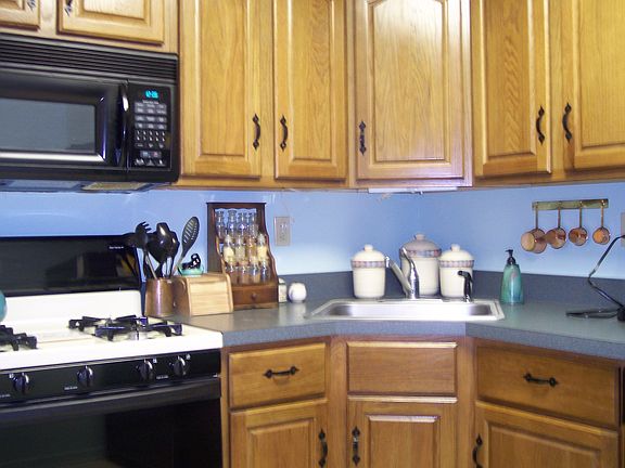 Kitchen with Built-In Microwave and Pantry