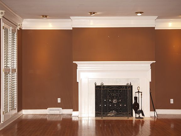 Formal living room fireplace