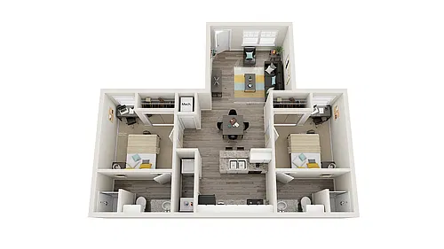 Floor plan The Redbird Corner Renovated