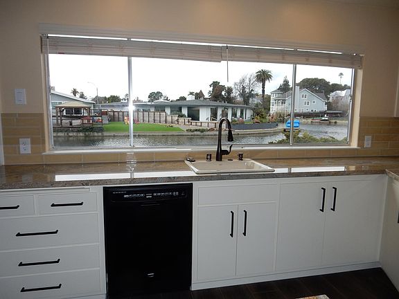 Kitchen with lagoon view