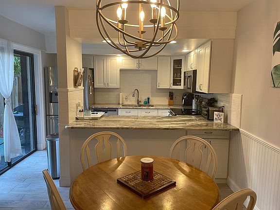 Dining room and kitchen