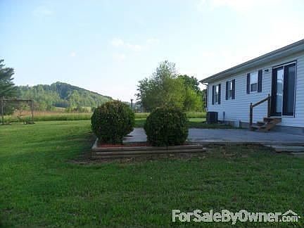 Side view of the back yard and patio