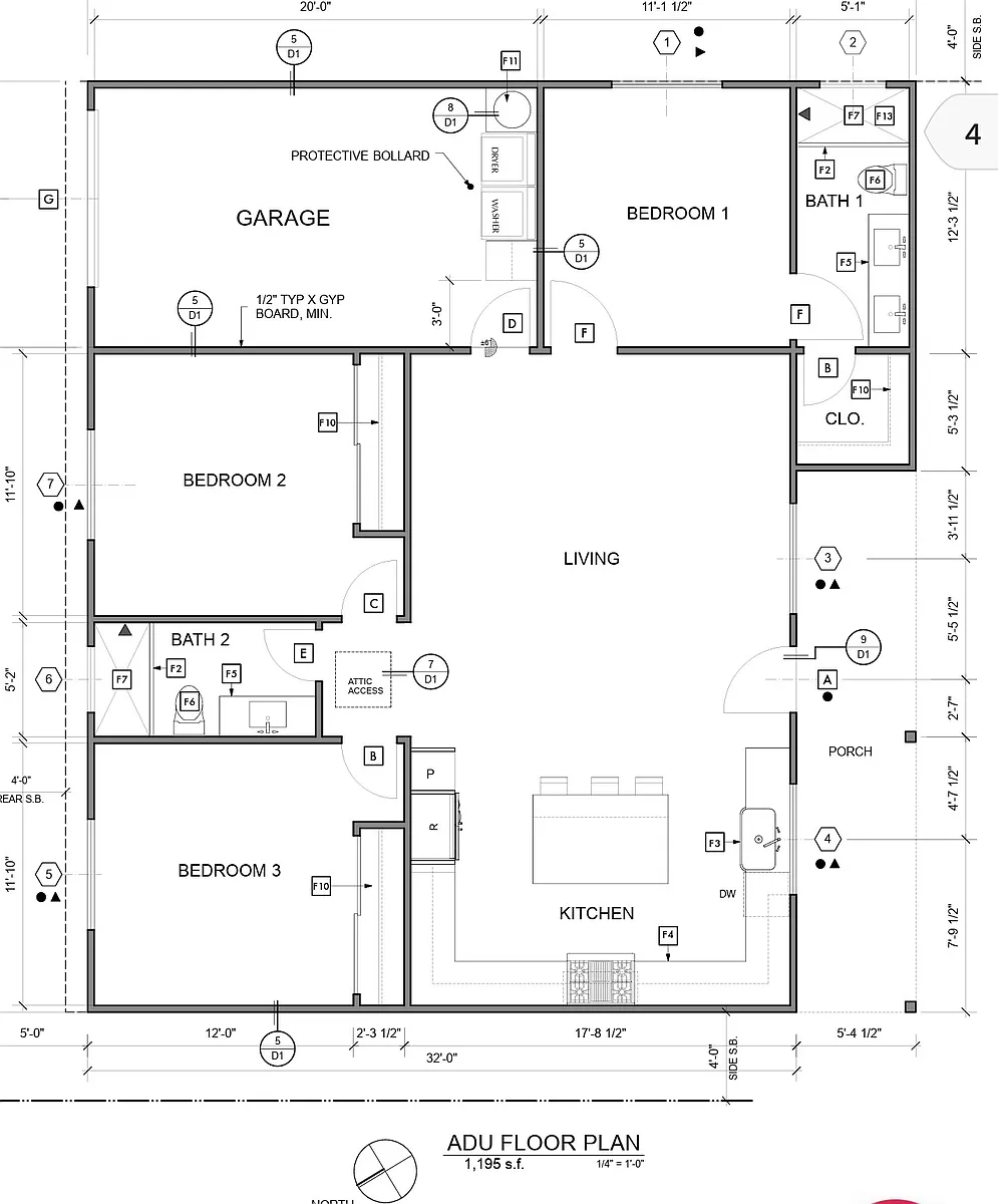 Floor Plan 
Bedrooms 12x12 
Master Bedroom 14x12 - 2811 13th St #2815