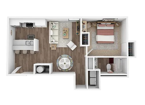 Floor plan 1 Bedroom One Bathroom
