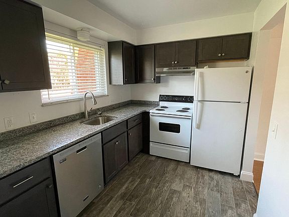 Kitchen with new counters and cabinets.