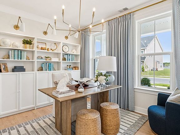 The library of the Torrington by Brookfield Residential.