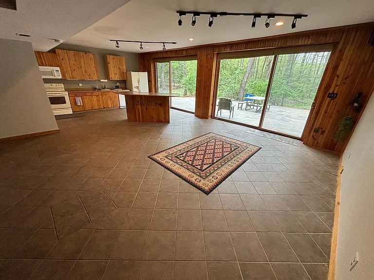 View from living room, tv area