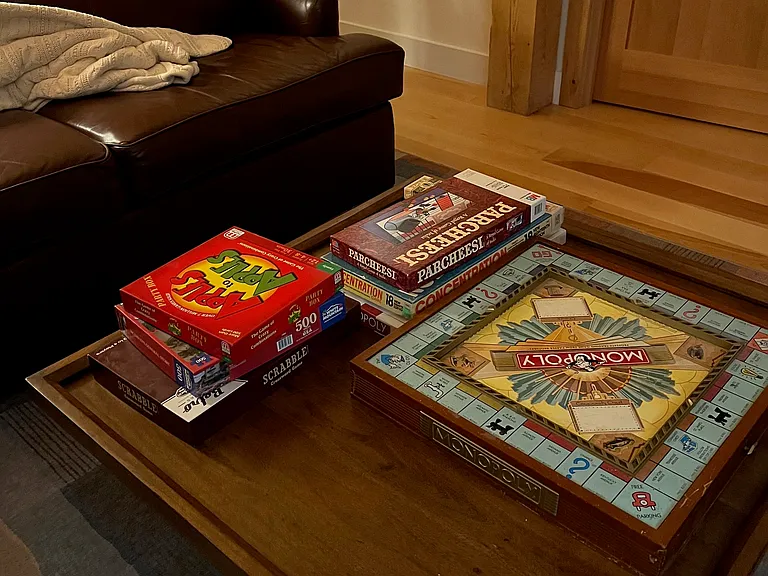 For the rainy days, plenty of games.