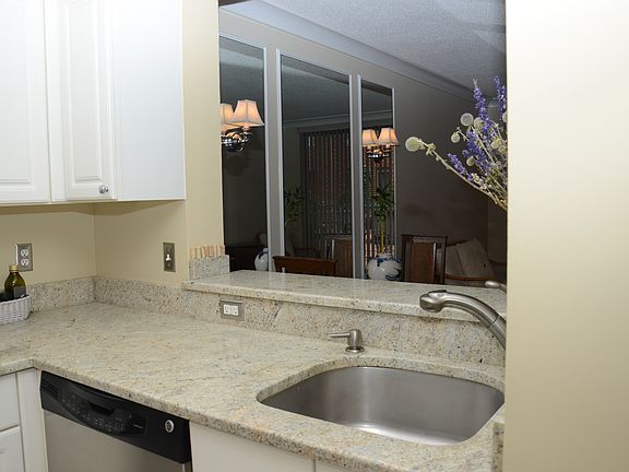 View from kitchen to dining area