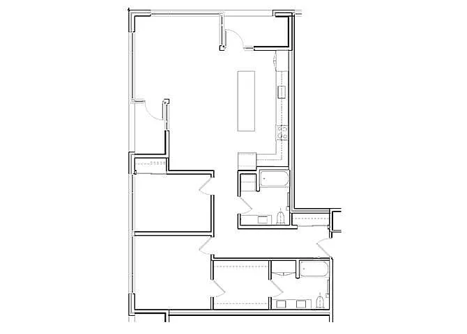 Floor plan 2 Bed, 2 Bath B3