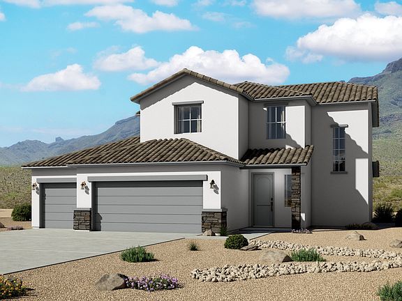 Tuscan Elevation 3 Car Garage