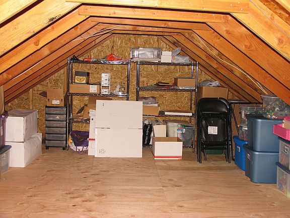 Tons of storage area in attic