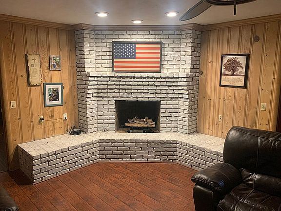 Living room gas fireplace