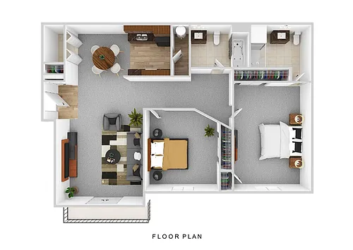 Floor plan Jefferson with Balcony/Patio
