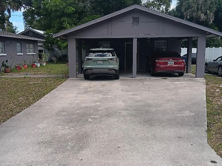 covered parking...right side of carport for covered off road parking