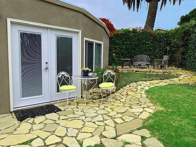 Entrance with patio