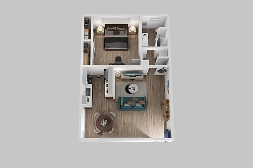 Floor plan 1 Bedroom 1 Bath