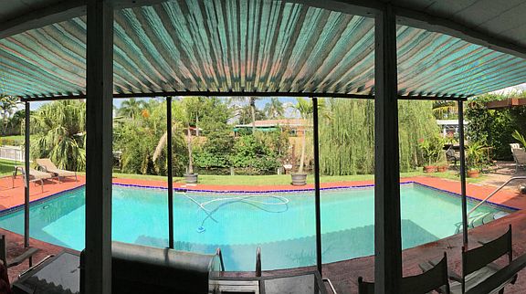 Back yard from porch