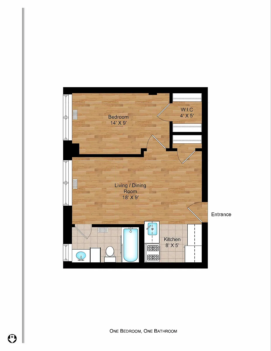 Floor plan 1 Bedrooms